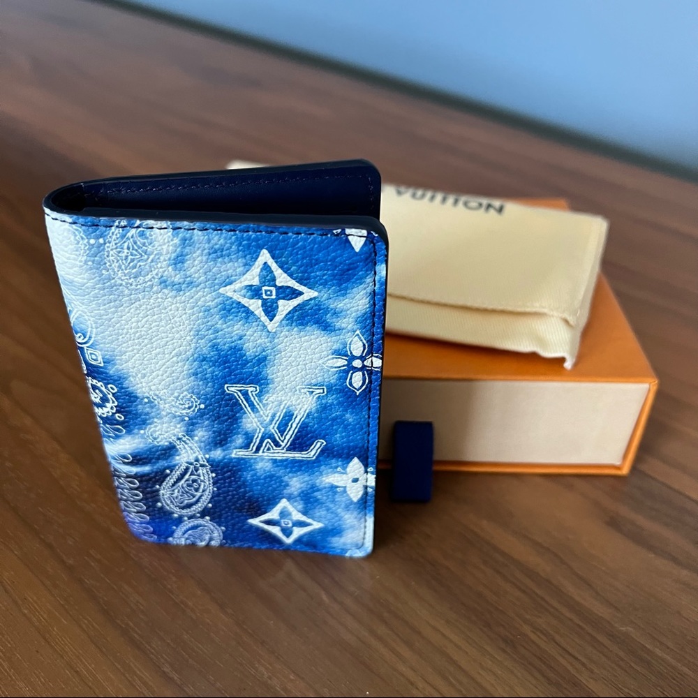 *NEW* Louis Vuitton Pocket Organizer Blue Bandana